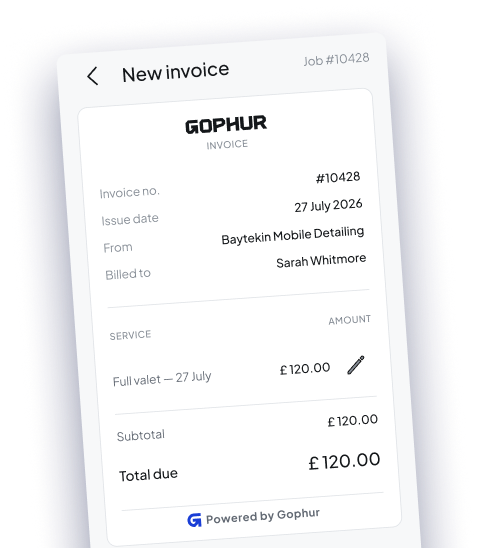 Gophur invoice